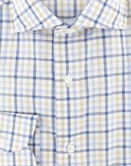 Luigi Borrelli Blue Plaid Cotton Shirt - Extra Slim - (280) - Parent