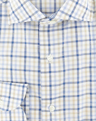 Luigi Borrelli Blue Plaid Cotton Shirt - Slim - (280) - Parent