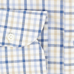 Luigi Borrelli Blue Plaid Cotton Shirt - Slim - (280) - Parent