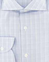 Luigi Borrelli Light Blue Plaid Cotton Shirt - Slim - (184) - Parent