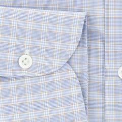Luigi Borrelli Light Blue Plaid Cotton Shirt - Slim - (187) - Parent