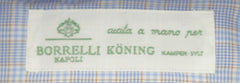 Luigi Borrelli Light Blue Plaid Cotton Shirt - Slim - (187) - Parent