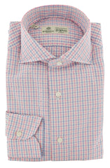 Luigi Borrelli Pink Check Cotton Dress Shirt - Slim - (8W) - Parent