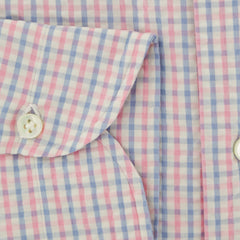 Luigi Borrelli Pink Check Cotton Dress Shirt - Slim - (8W) - Parent