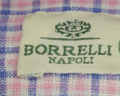 Luigi Borrelli Pink Plaid Linen Dress Shirt - Slim - (108) - Parent