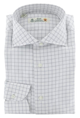 Luigi Borrelli Light Gray Check Dress Shirt - Extra Slim - 15/38 - (8C)