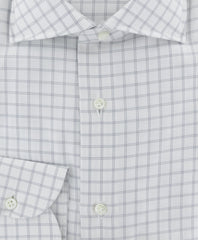 Luigi Borrelli Light Gray Check Dress Shirt - Extra Slim - (8C) - Parent