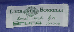 Luigi Borrelli Blue Melange Cotton Dress Shirt - Slim - (8S) - Parent