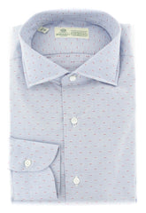 Luigi Borrelli Light Blue Foulard Cotton Shirt - Slim - 15/38 (189)