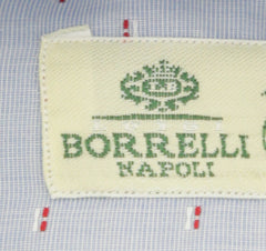 Luigi Borrelli Light Blue Foulard Cotton Shirt - Slim - (189) - Parent