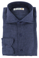 Luigi Borrelli Dark Blue Other Cotton Shirt - Slim - (265) - Parent