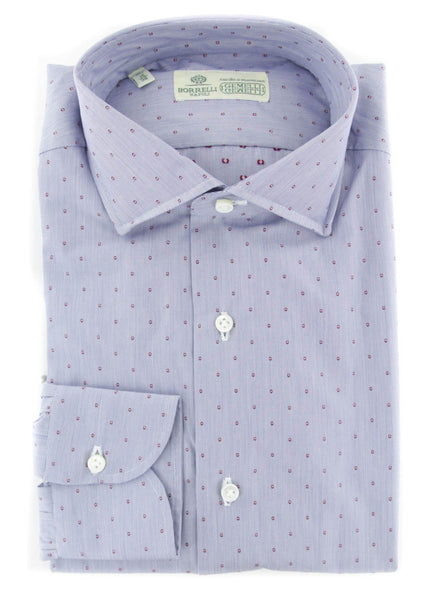 Luigi Borrelli Blue Foulard Cotton Shirt - Slim - (191) - Parent