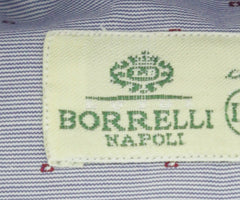 Luigi Borrelli Blue Foulard Cotton Shirt - Extra Slim - (191) - Parent