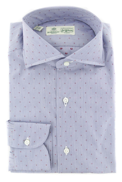 Luigi Borrelli Blue Polka Dot Cotton Shirt - Slim - (183) - Parent