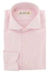 Luigi Borrelli Pink Solid Cotton Dress Shirt - Slim - (8G) - Parent