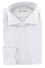 Luigi Borrelli Blue Striped Cotton Shirt - Slim - 15/38 - (228)