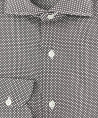 Luigi Borrelli Brown Polka Dot Cotton Shirt - Slim - (304) - Parent