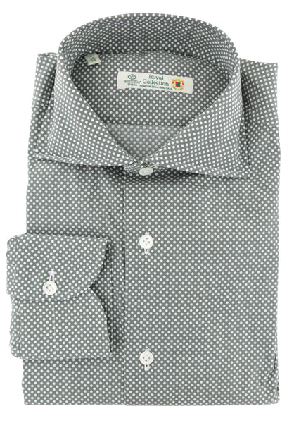 Luigi Borrelli Olive Green Polka Dot Shirt - Slim - (303) - Parent