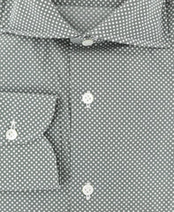 Luigi Borrelli Olive Green Polka Dot Shirt - Slim - (303) - Parent