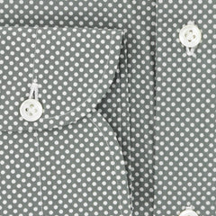 Luigi Borrelli Olive Green Polka Dot Shirt - Slim - (303) - Parent