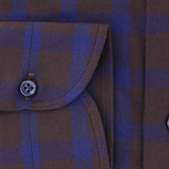 Luigi Borrelli Dark Brown Window Pane Shirt - Slim - (269) - Parent