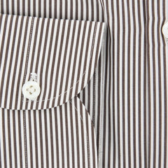 Luigi Borrelli Brown Striped Shirt - (EV0601160NANDO) - Parent