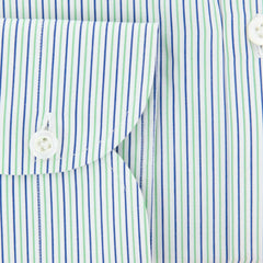 Luigi Borrelli Green Striped Shirt - (EV06100150ACHILLE) - Parent