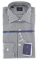 Luigi Borrelli Black Shirt - Slim - 15.5/39 - (EV06101190RIO)