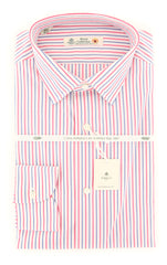 Luigi Borrelli Pink Striped Shirt - Slim - 15.75/40 - (40LB1013)