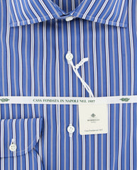 Borrelli Blue Striped Shirt - Slim - (2018032127) - Parent