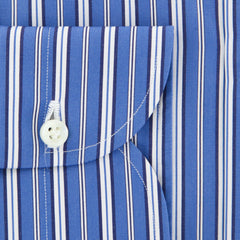 Borrelli Blue Striped Shirt - Slim - (2018032127) - Parent