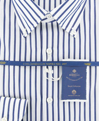 Luigi Borrelli Navy Blue Striped Shirt - (EV06107571STEFANO) - Parent
