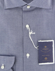 Luigi Borrelli Blue Solid Shirt - Slim - (EV06RC11173) - Parent