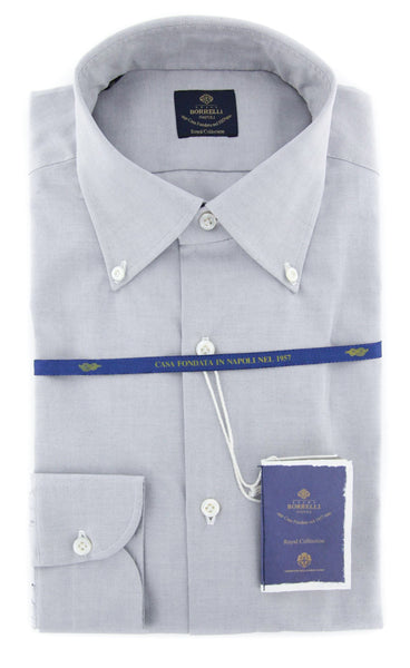 Luigi Borrelli Gray Shirt - Slim - (EV061211STEFANO) - Parent