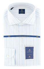 Luigi Borrelli Light Blue Striped Shirt - 15.75/40 - (EV061376ACHILLE)