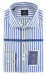 Luigi Borrelli Navy Blue Shirt - Extra Slim - 17.5/44 - (EV061412NANDO)