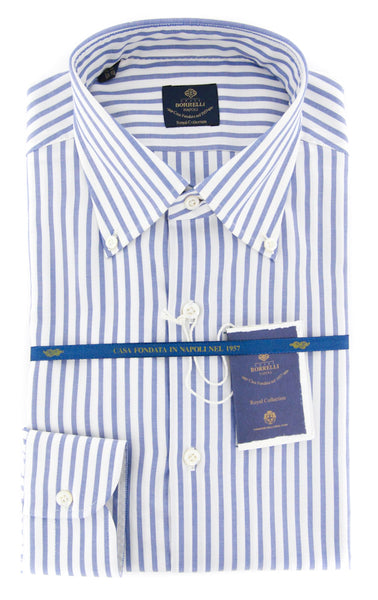 Luigi Borrelli Blue Shirt - Slim - (EV061425STEFANO) - Parent