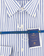 Luigi Borrelli Blue Shirt - Slim - (EV061425STEFANO) - Parent