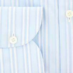 Luigi Borrelli Light Blue Striped Shirt - (EV061483GIANNI) - Parent