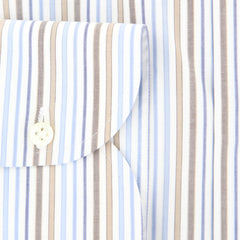 Luigi Borrelli Brown Striped Shirt - Slim - (60LB151) - Parent