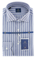 Luigi Borrelli Blue Shirt - Slim - 15/38 - (EV061565DBACHILLE)