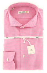 Luigi Borrelli Pink Check Shirt - Extra Slim - 17/43 - (81LB172)