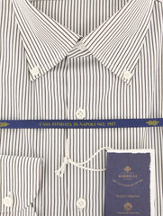 Luigi Borrelli Brown Striped Shirt - Slim - (RC209200PT1) - Parent