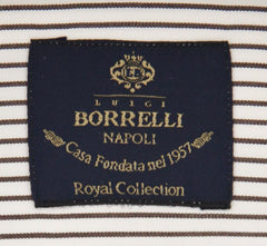 Luigi Borrelli Brown Striped Shirt - Slim - (RC209200PT1) - Parent
