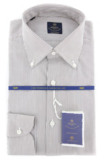 Luigi Borrelli Brown Shirt - Slim - 15.75/40 - (EV062098STEFANO)