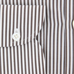 Luigi Borrelli Brown Striped Shirt - (EV062112NANDO) - Parent