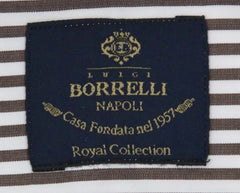 Luigi Borrelli Brown Striped Shirt - (EV062112NANDO) - Parent
