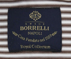 Luigi Borrelli Brown Striped Cotton Shirt - Slim - (LB2113) - Parent