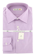 Luigi Borrelli Purple Check Shirt - Slim - 15.5/39 - (LB2339PU)