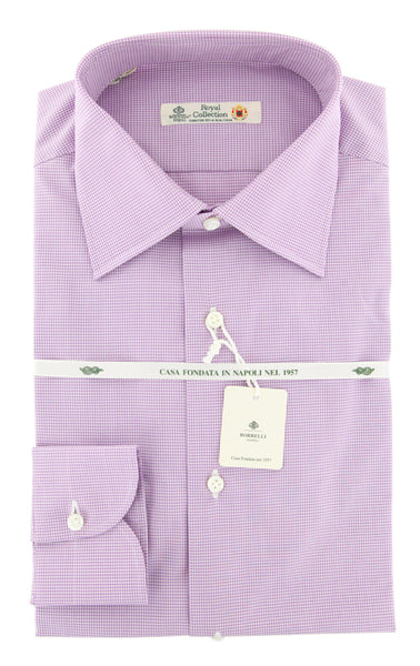 Luigi Borrelli Purple Check Shirt - Slim - (LB2339PU) - Parent